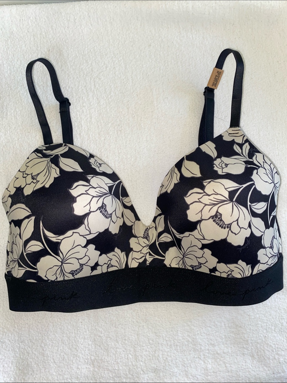 PINK Victoria's Secret Floral Bra - Wear Everywhere Bra Wireless 32 D